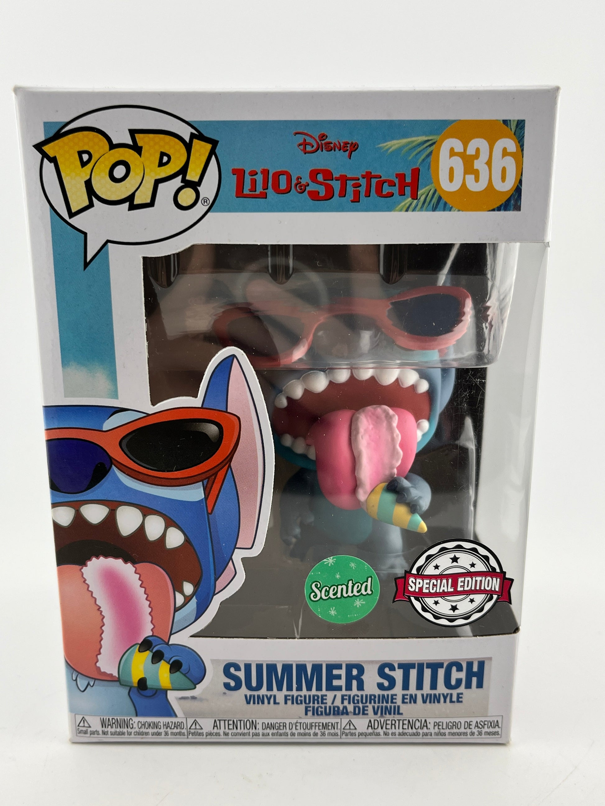 Funko POP! Disney Lilo & Stitch - Summer Stitch #636 - Scented Special Edition FRENLY BRICKS - Open 7 Days