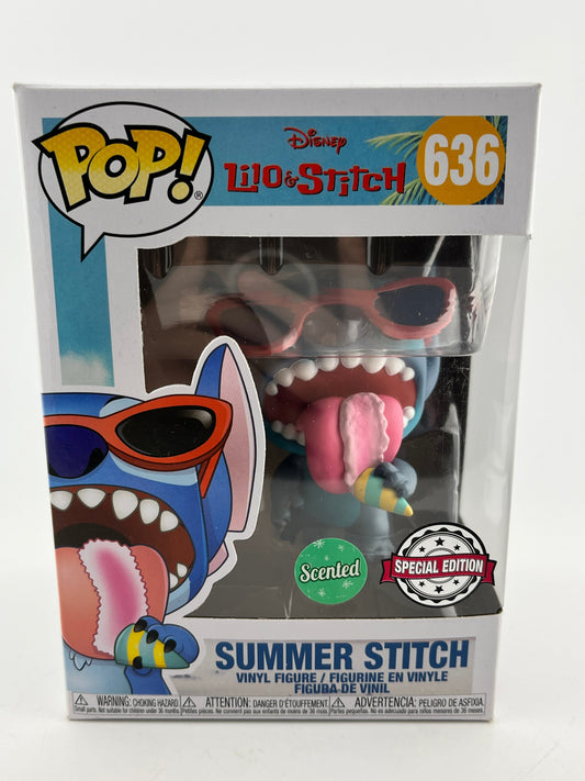 Funko POP! Disney Lilo & Stitch - Summer Stitch #636 - Scented Special Edition FRENLY BRICKS - Open 7 Days