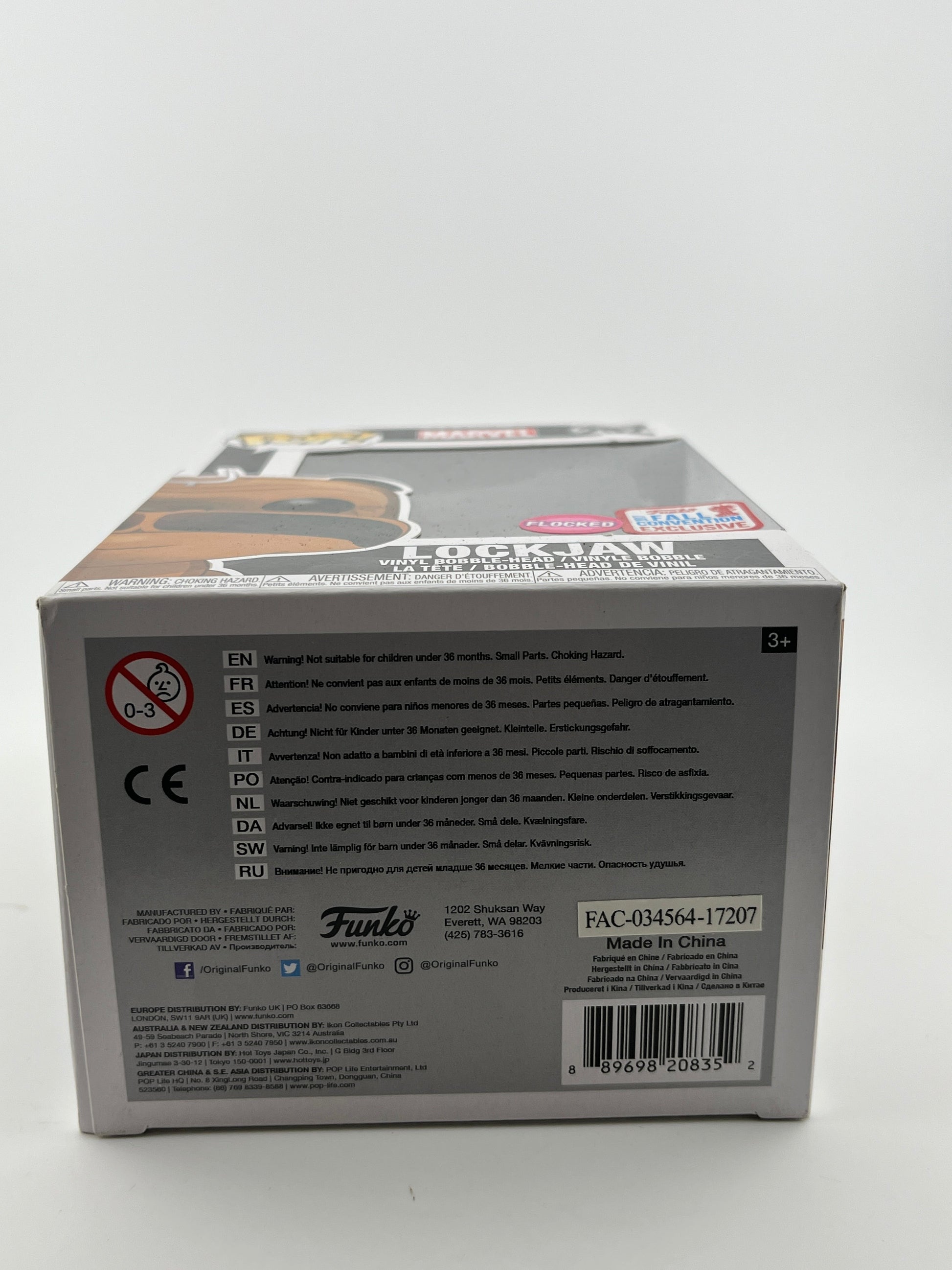 Funko POP! Marvel In Humans - Lockjaw #257 - Flocked 2017 Fall Exclusive FRENLY BRICKS - Open 7 Days