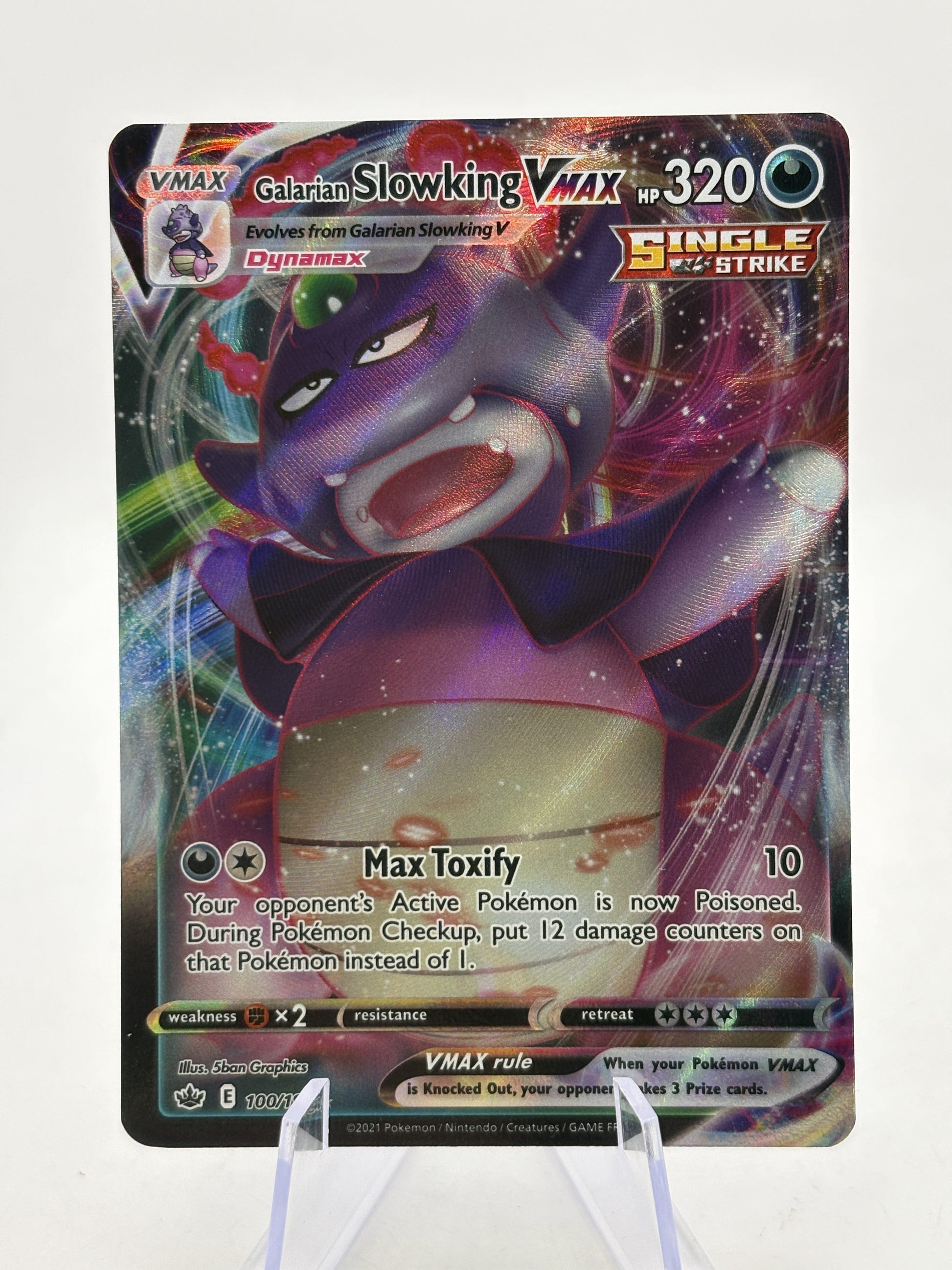 Galarian Slowking VMAX 100/198 Ultra Rare Chilling Reign Pokémon TCG (NM) — front image 1