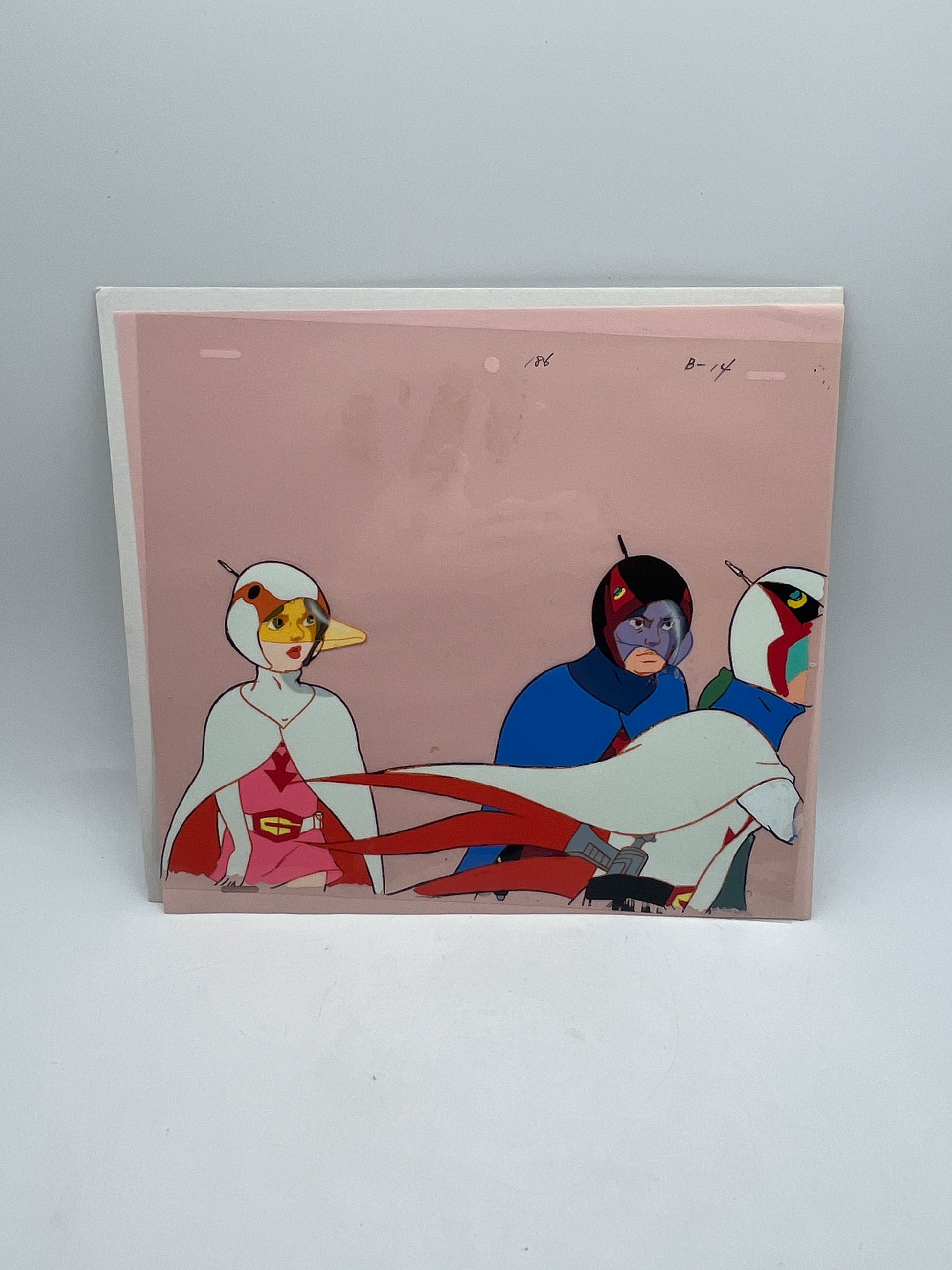 1970 Gatchaman Production Cel “Jun the Swan, Joe the Condor, and Ken the Eagle” FRENLY BRICKS - Open 7 Days