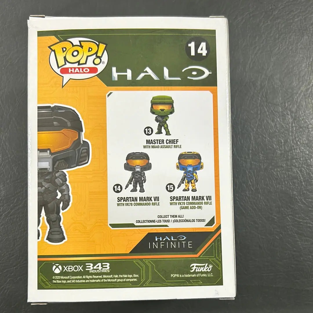 FUNKO POP VINYL HALO INFINITE SPARTAN MARK VII VK78 COMMANDO RIFLE #14 FRENLY BRICKS - Open 7 Days