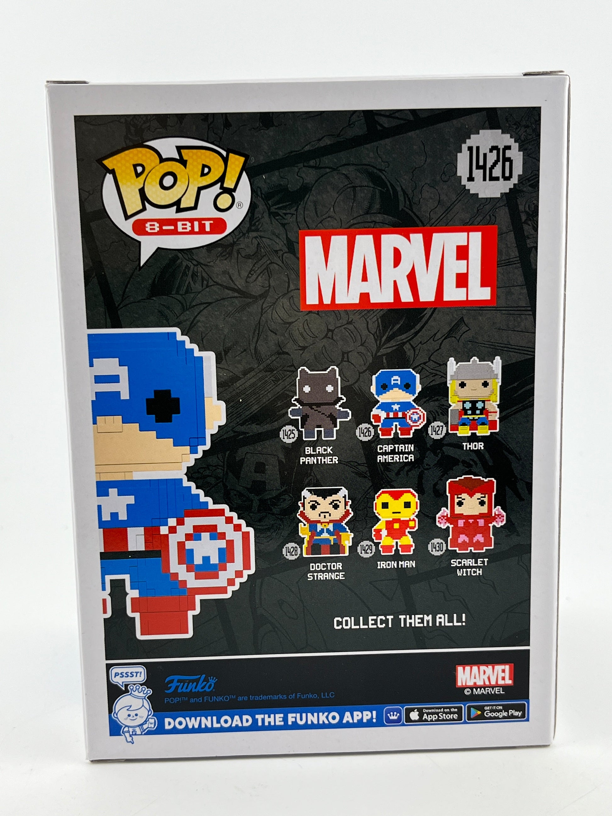 Funko POP! 8-Bit Marvel - Captain America #1426 - Special Edition FRENLY BRICKS - Open 7 Days