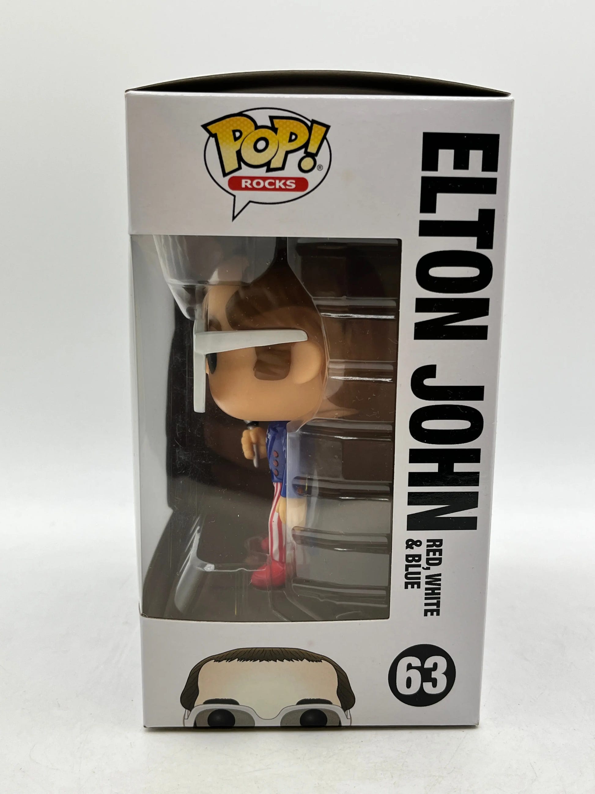 Funko POP! Rocks - Elton John - Elton John Red, White & Blue #63 - Vinyl Collectable FRENLY BRICKS - Open 7 Days image 2
