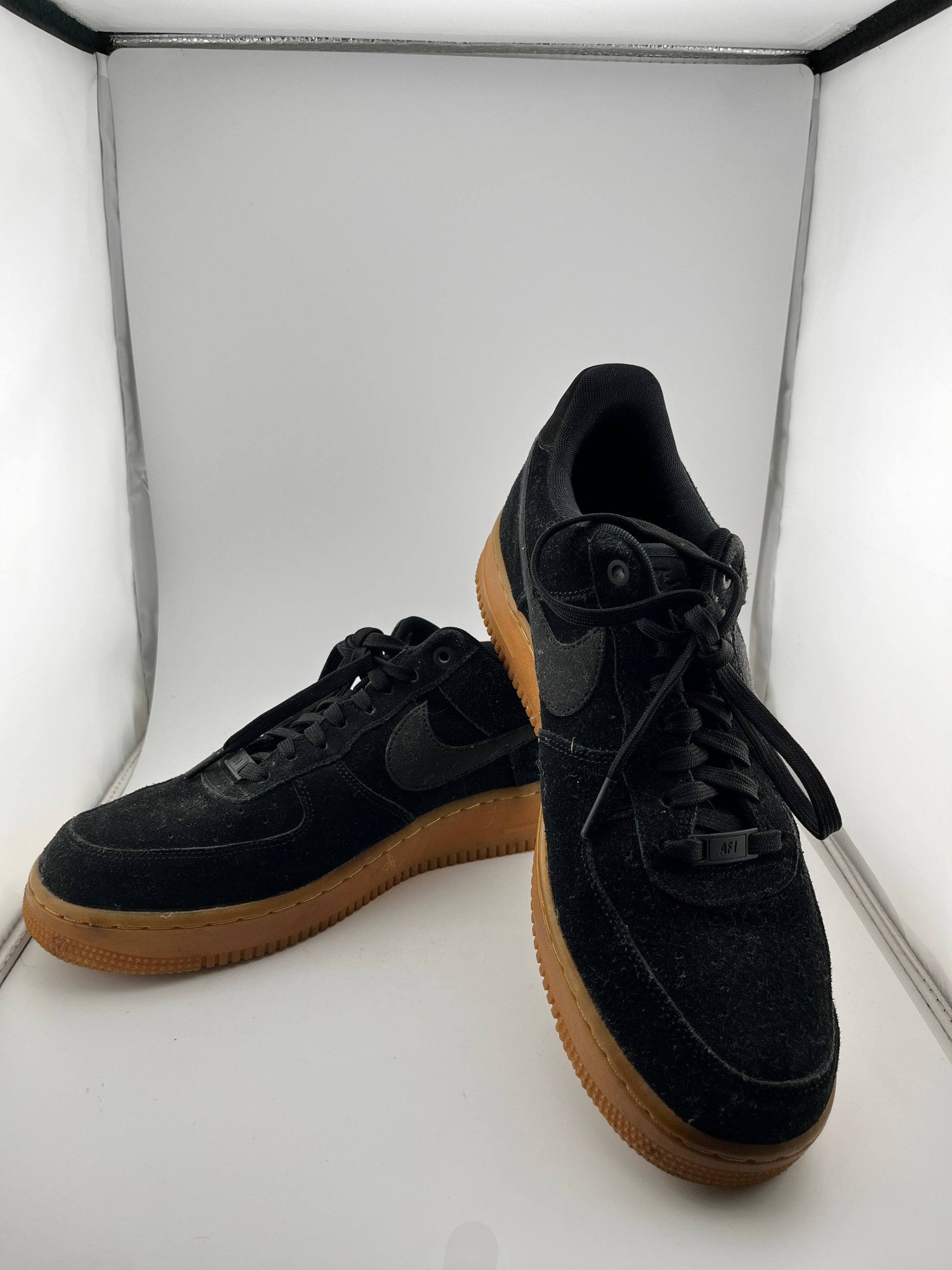 Nike Air Force 1 07 Lv8 Suede Air Force Suede Black AA1117-001, - Mens UK10 FRENLY BRICKS - Open 7 Days