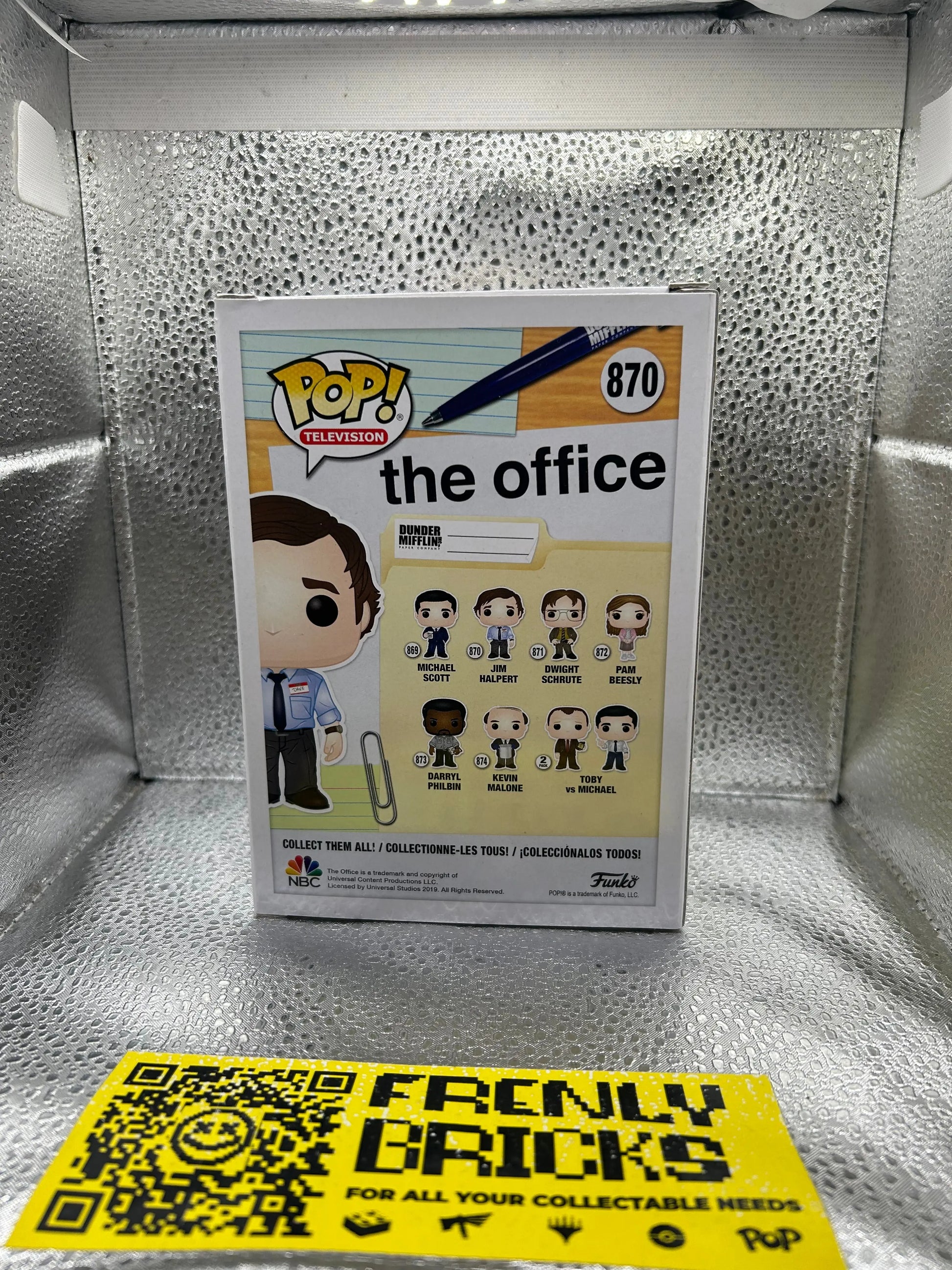 Pop Vinyl Tv #870 Jim Halpert Chase FRENLY BRICKS - Open 7 Days