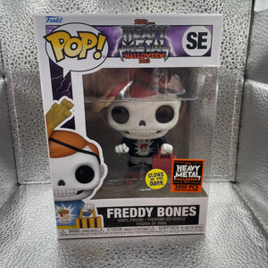 Freddy Bones Heavy Metal Halloween SE 2023 GITD RARE FUNKO POP Limited to 3000pcs FRENLY BRICKS - Open 7 Days