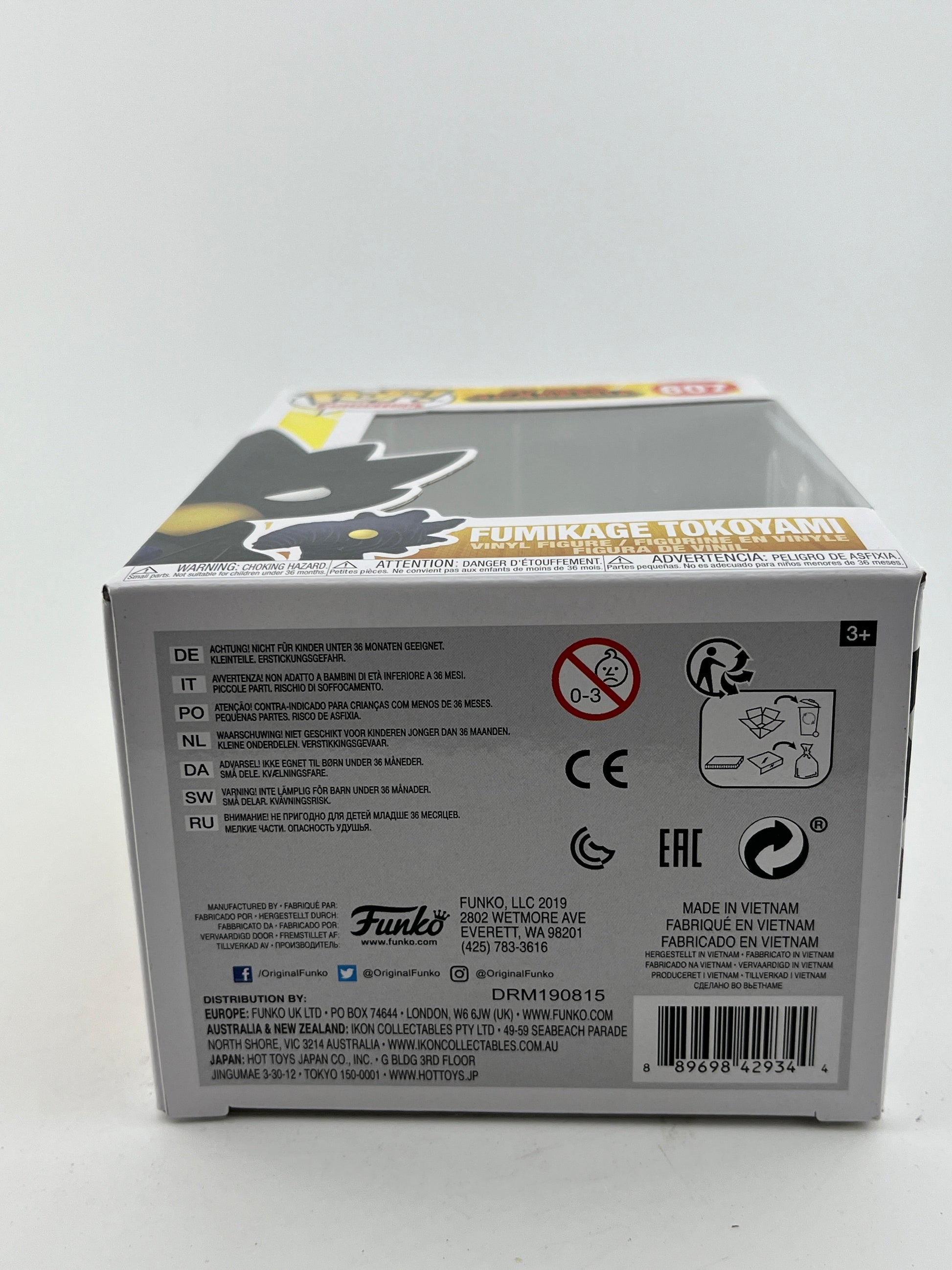 Funko POP! Animation My Hero Academia - Fumikage Tokoyami #607 - Vinyl Collectable FRENLY BRICKS - Open 7 Days