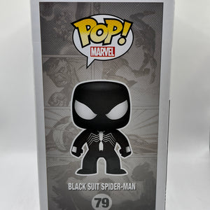 Funko POP! Marvel Spider-Man - Black Suit Spider-man #79 - Glow Vinyl Collectable FRENLY BRICKS - Open 7 Days