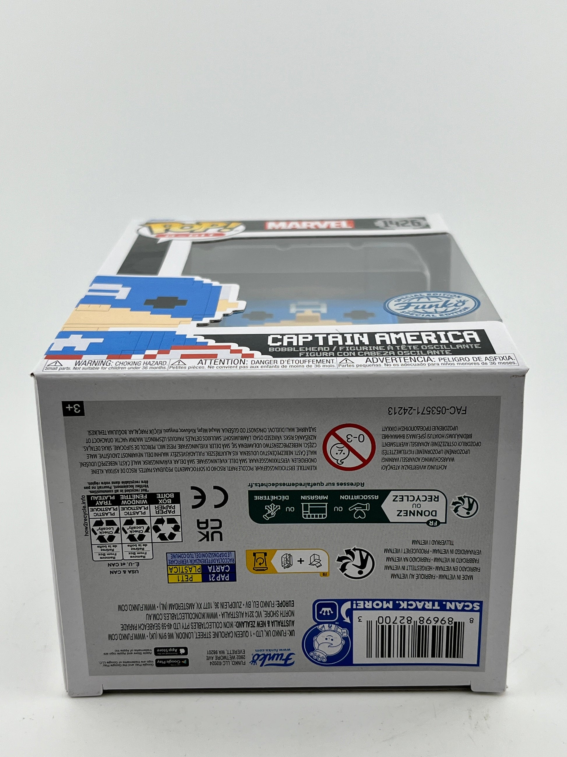 Funko POP! 8-Bit Marvel - Captain America #1426 - Special Edition FRENLY BRICKS - Open 7 Days