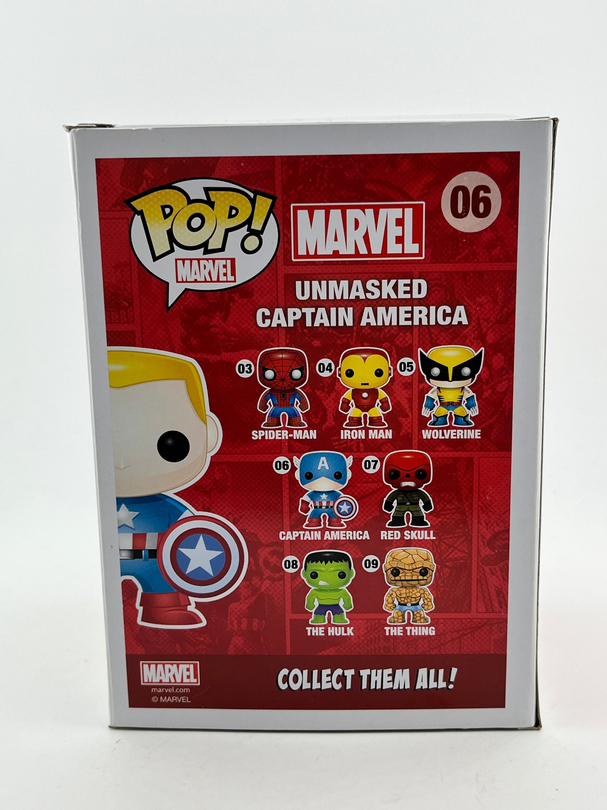 Funko POP! Marvel - Unmasked Captain America #06 - 2014 Exclusive FRENLY BRICKS - Open 7 Days