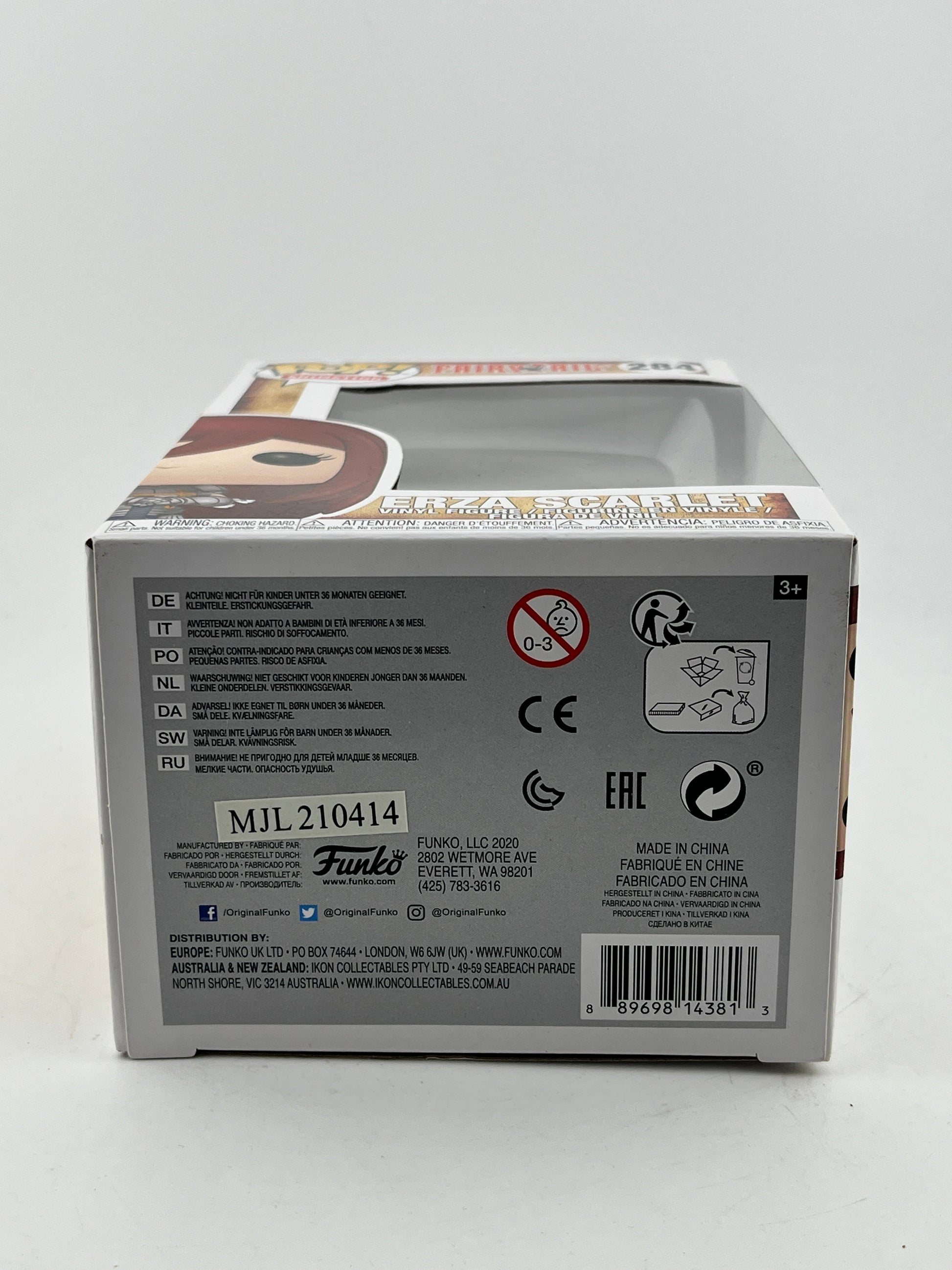 Funko POP! Animation Fairy Tail - Erza Scarlett #284 - Vinyl Collectable FRENLY BRICKS - Open 7 Days