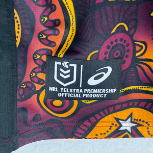 Brisbane Broncos 2021 Indigenous Jersey size Large ASICS brand FRENLY BRICKS - Open 7 Days