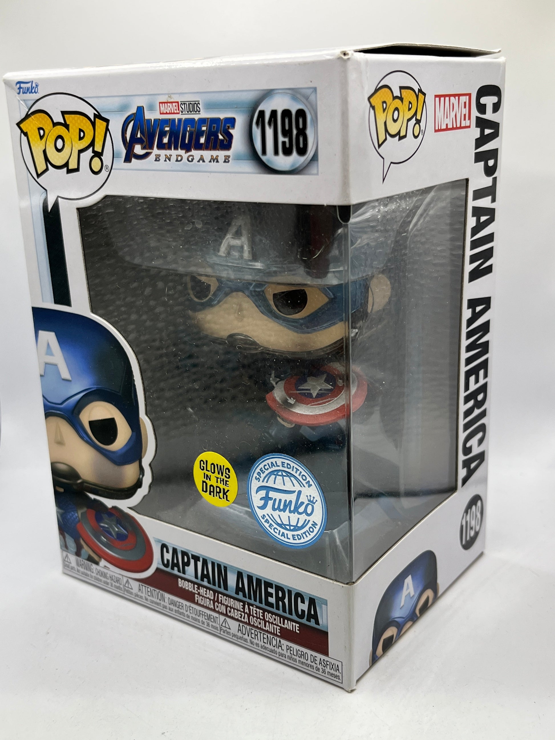 Funko POP! Marvel Avengers Endgame - Captain America #1199 - Glow Special Edition FRENLY BRICKS - Open 7 Days