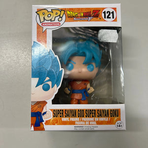 Pop Vinyl #121 Dragon Ball Z Super Saiyan God Super Saiyan Goku FRENLY BRICKS - Open 7 Days