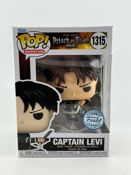 Funko POP! Animation Attack On Titan - Captain Levi #1315 - Special Edition FRENLY BRICKS - Open 7 Days