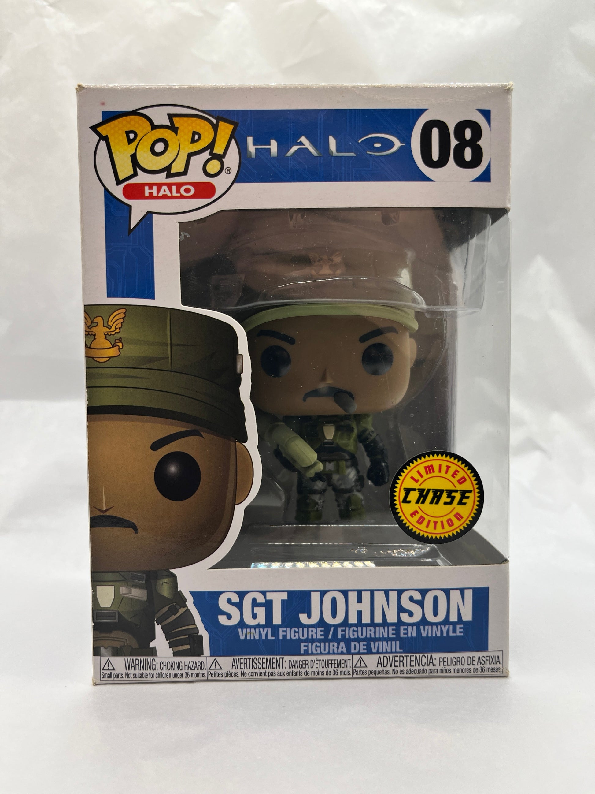Funko POP! Halo - Halo Sgt Johnson #08 - Limited Chase Edition FRENLY BRICKS - Open 7 Days