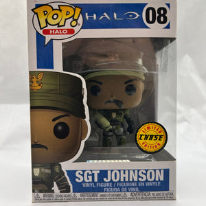 Funko POP! Halo - Halo Sgt Johnson #08 - Limited Chase Edition FRENLY BRICKS - Open 7 Days
