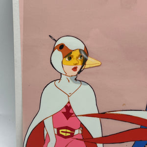 1970 Gatchaman Production Cel “Jun the Swan, Joe the Condor, and Ken the Eagle” FRENLY BRICKS - Open 7 Days