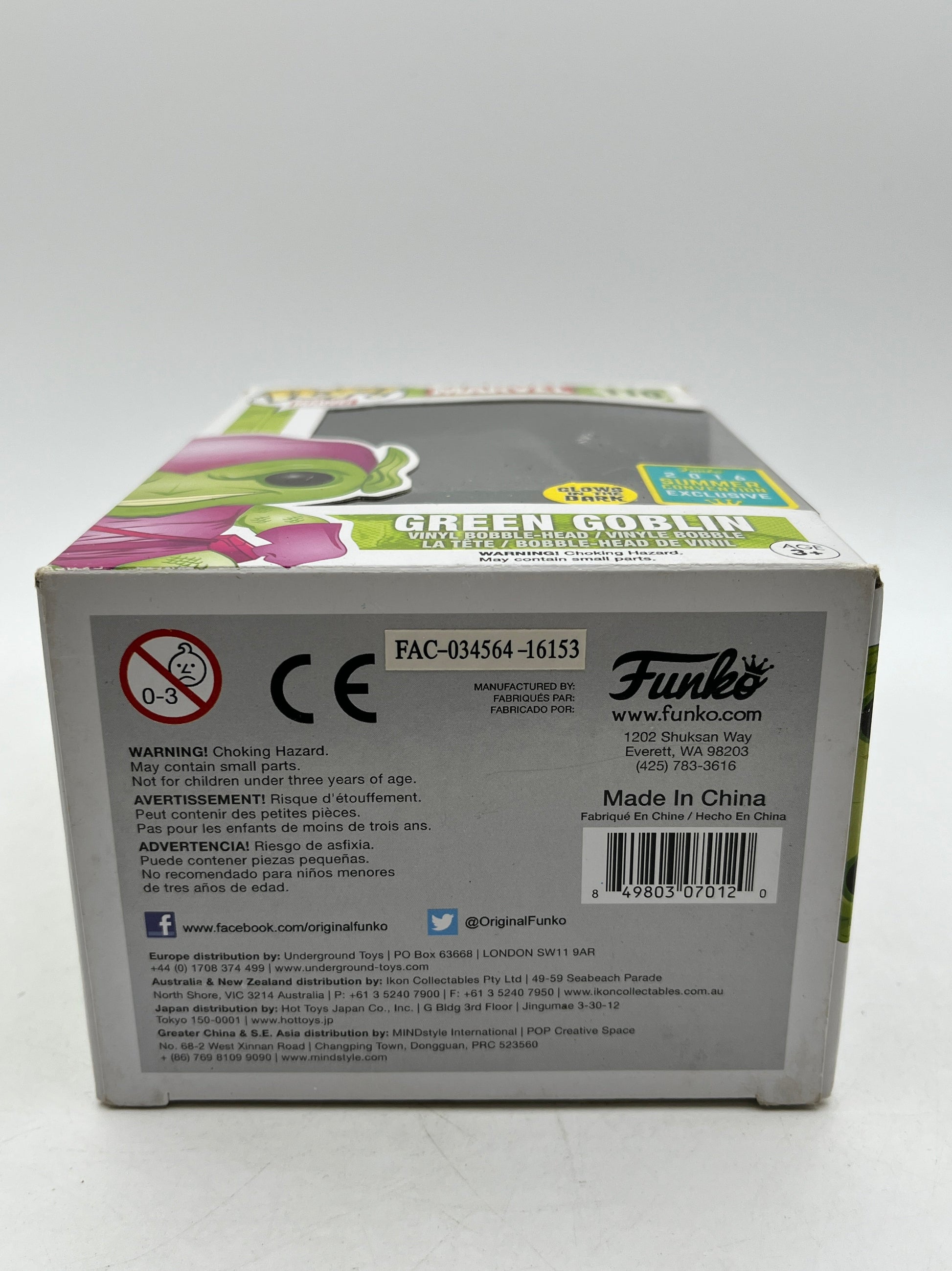 Funko POP! Marvel - Green Goblin #110 - Glow 2016 Summer Convention Exclusive FRENLY BRICKS - Open 7 Days