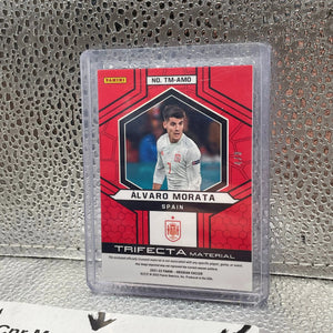 Alvaro Morata Spain Trifecta Material Obsidian Panini NO. TM-AMO FRENLY BRICKS - Open 7 Days