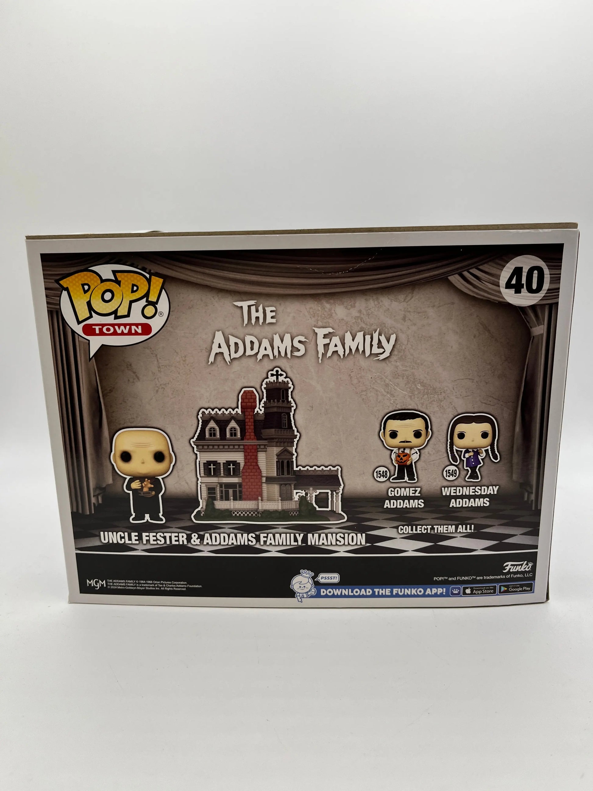 Funko POP! Town The Addams Family - Uncle Fester With Mansion #40 FRENLY BRICKS - Open 7 Days