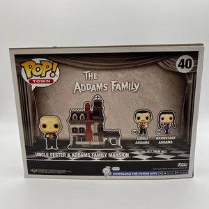 Funko POP! Town The Addams Family - Uncle Fester With Mansion #40 FRENLY BRICKS - Open 7 Days