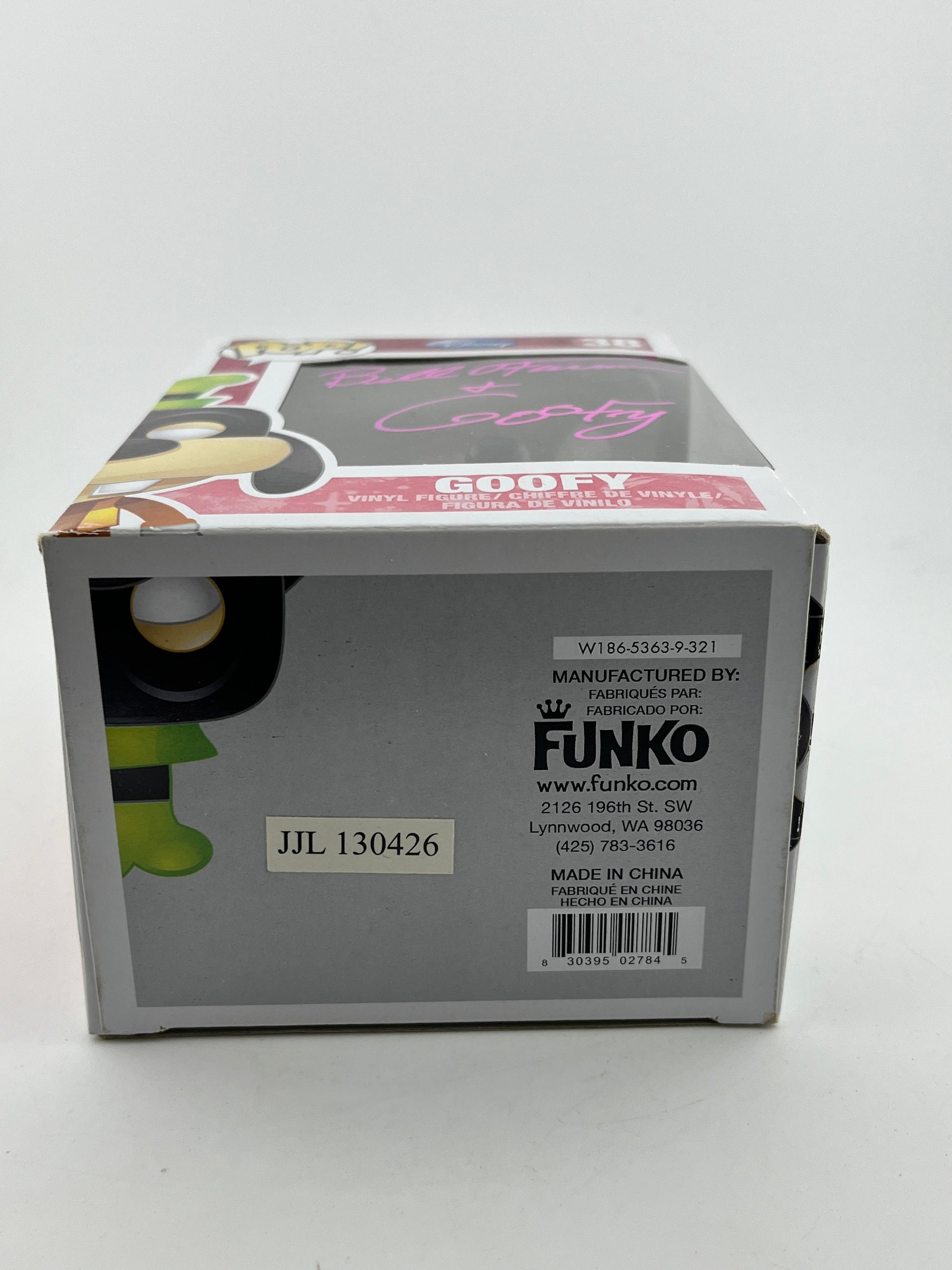 Funko POP! Disney - Goofy #38 - Signed By Bill Farmer - Vinyl Collectable FRENLY BRICKS - Open 7 Days