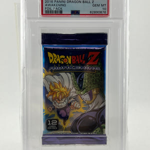 PSA 10 - Dragon Ball Z Panini Awakening Booster - 2016 Pack Sealed FRENLY BRICKS - Open 7 Days
