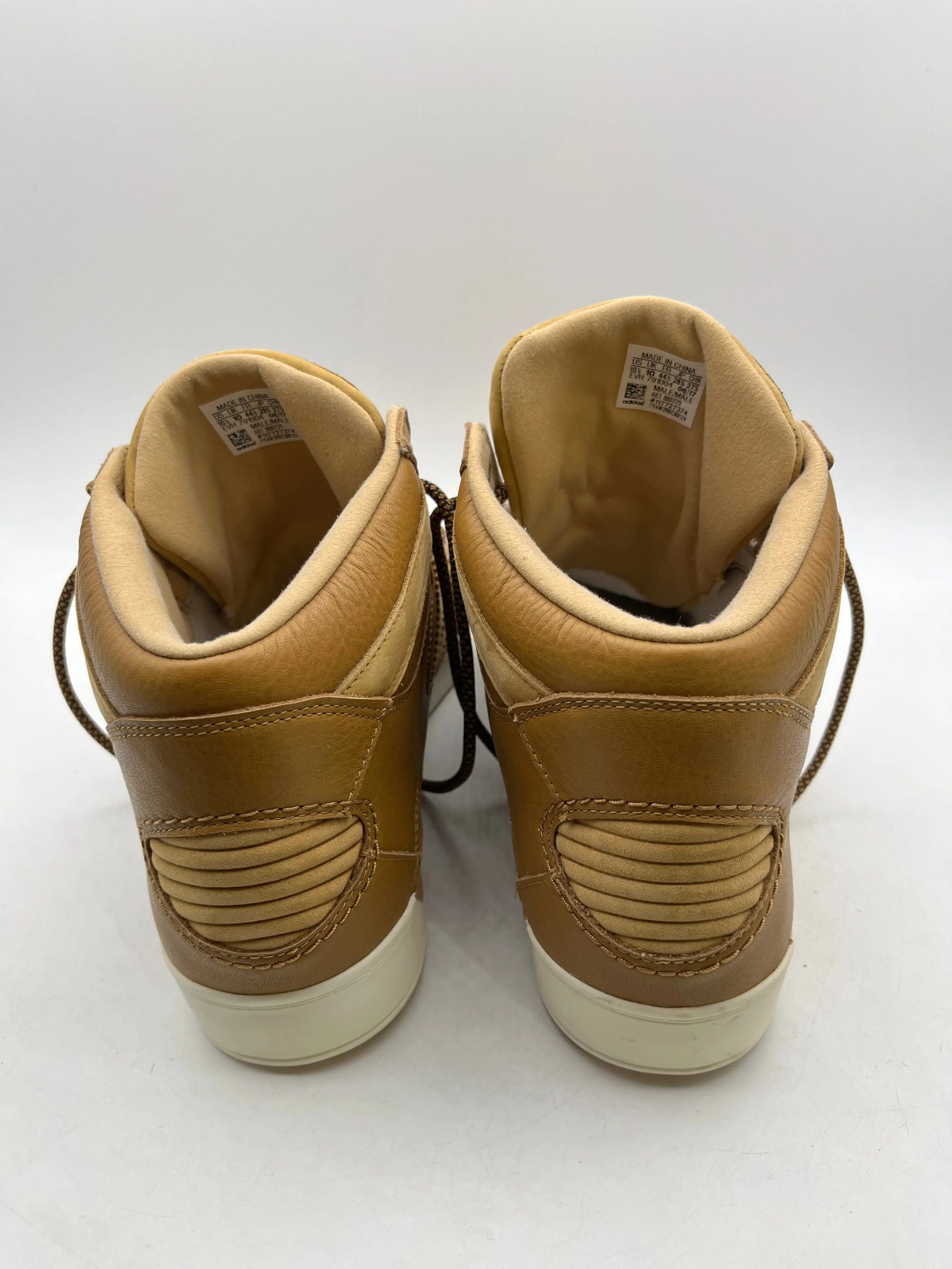 Adidas Tan Brown Leather High Top Shoes - Men’s US 10.5 - Used FRENLY BRICKS - Open 7 Days image 3