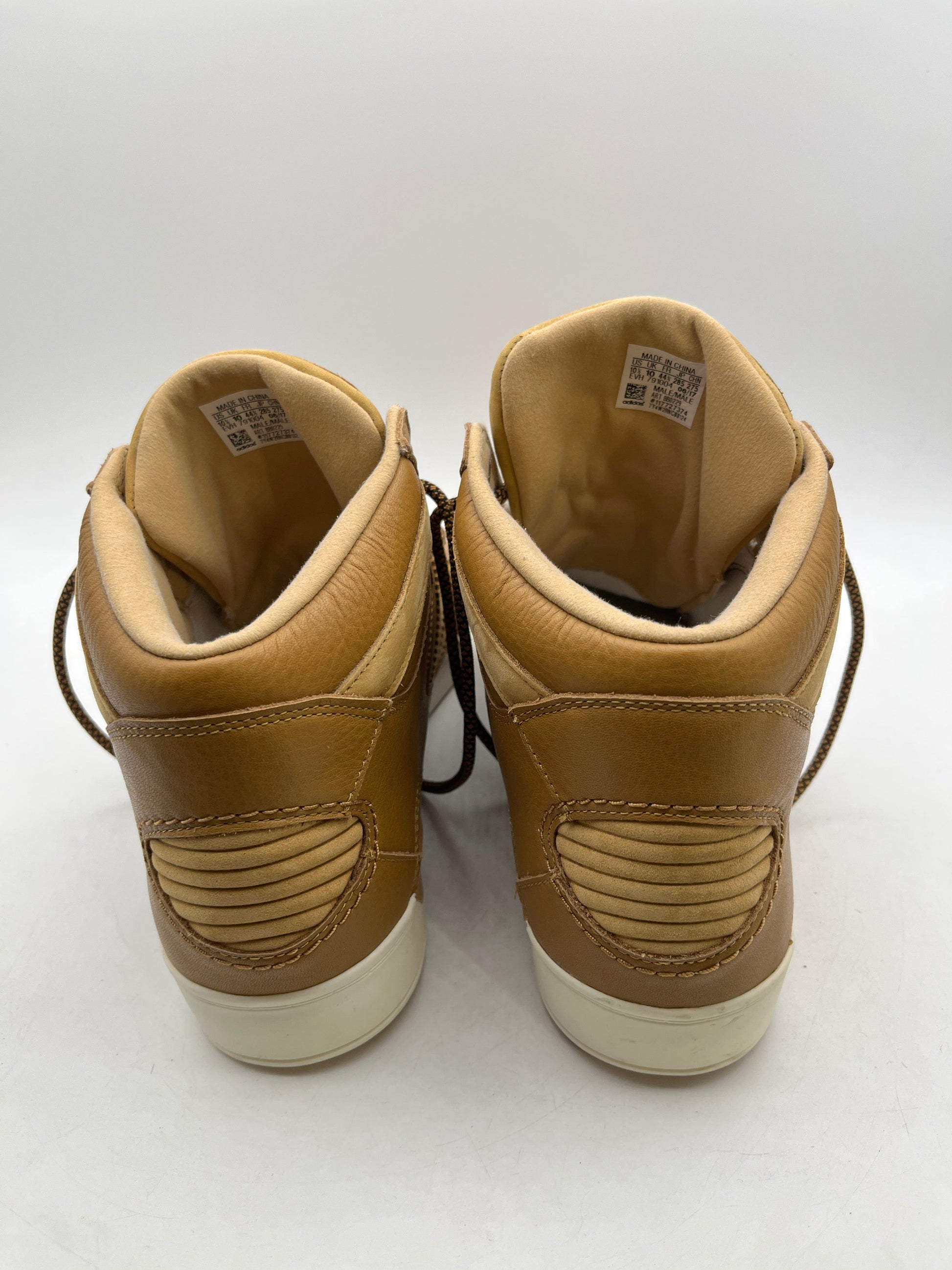 Adidas Tan Brown Leather High Top Shoes - Men’s US 10.5 - Used FRENLY BRICKS - Open 7 Days