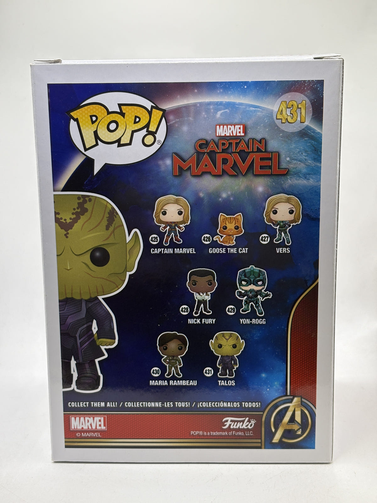 Funko POP! Marvel Captain Marvel #431 Talos Bobble-Head — back image 3