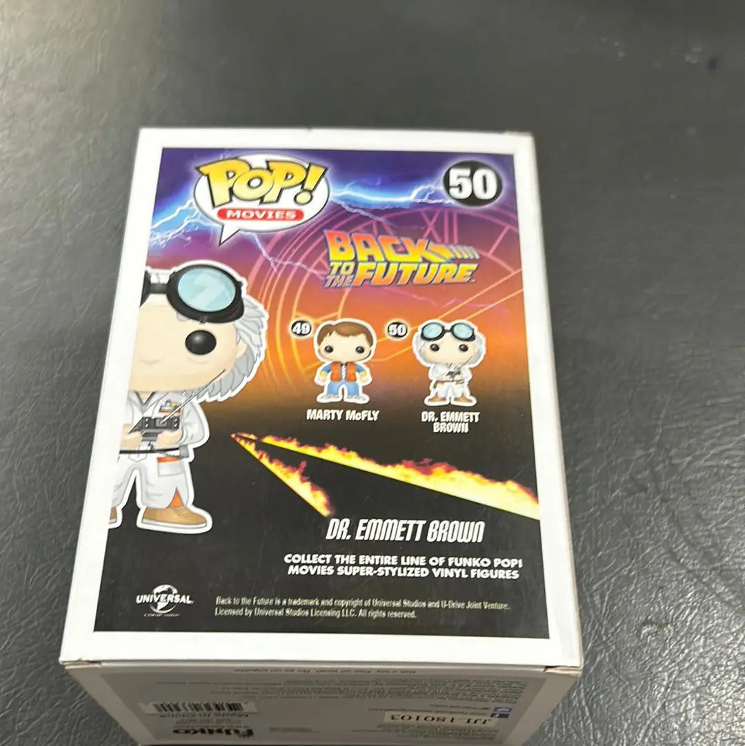 BACK TO THE FUTURE Dr Emmett Brown Pop! Vinyl #50 Movies FRENLY BRICKS - Open 7 Days