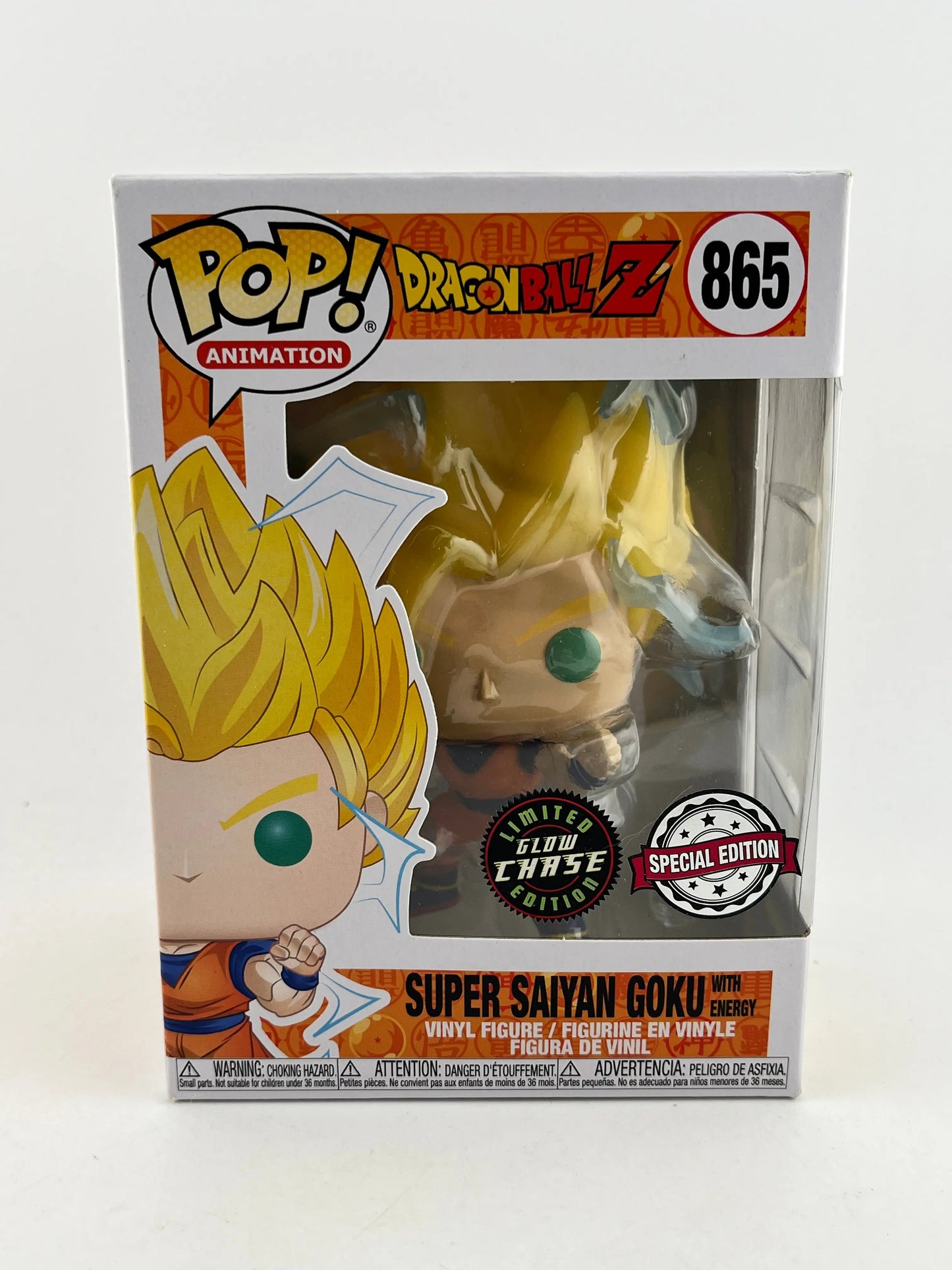 Funko POP! Animation Dragon Ball Z - Super Saiyan Goku With Energy #865 - Glow Chase FRENLY BRICKS - Open 7 Days
