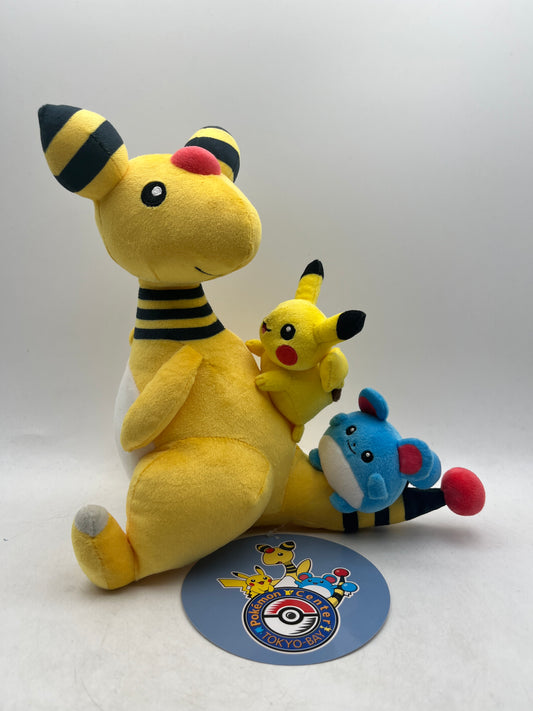 Pokemon Center Pikachu Ampharos Marill Plush TOKYO BAY Reopening Limited doll