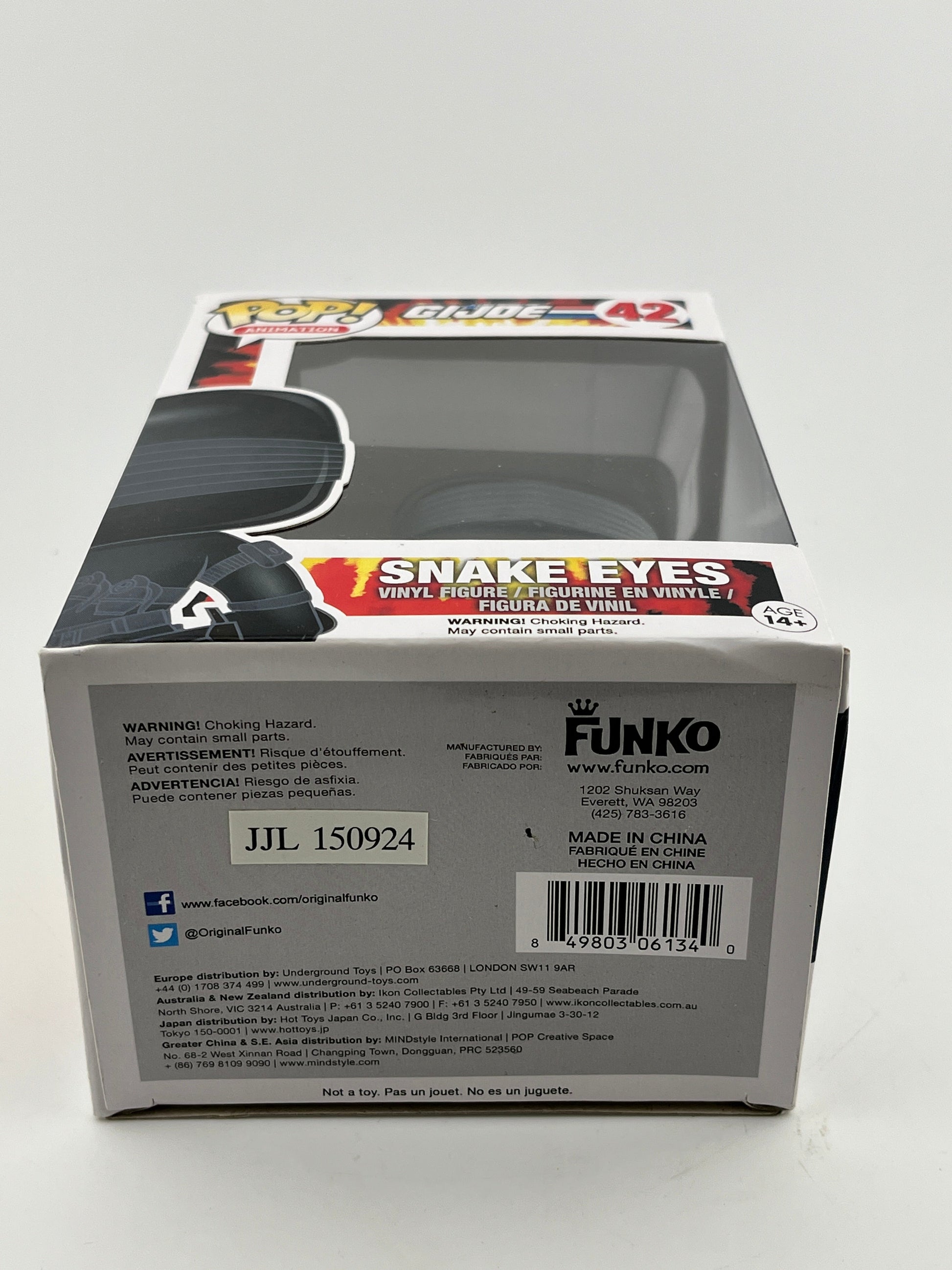 Funko POP! Animation G.I.Joe - Snake Eyes #42 - Vinyl Collectable FRENLY BRICKS - Open 7 Days