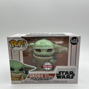 Funko POP! Star Wars The Mandalorian Grogu With Butterfly #468 FRENLY BRICKS - Open 7 Days