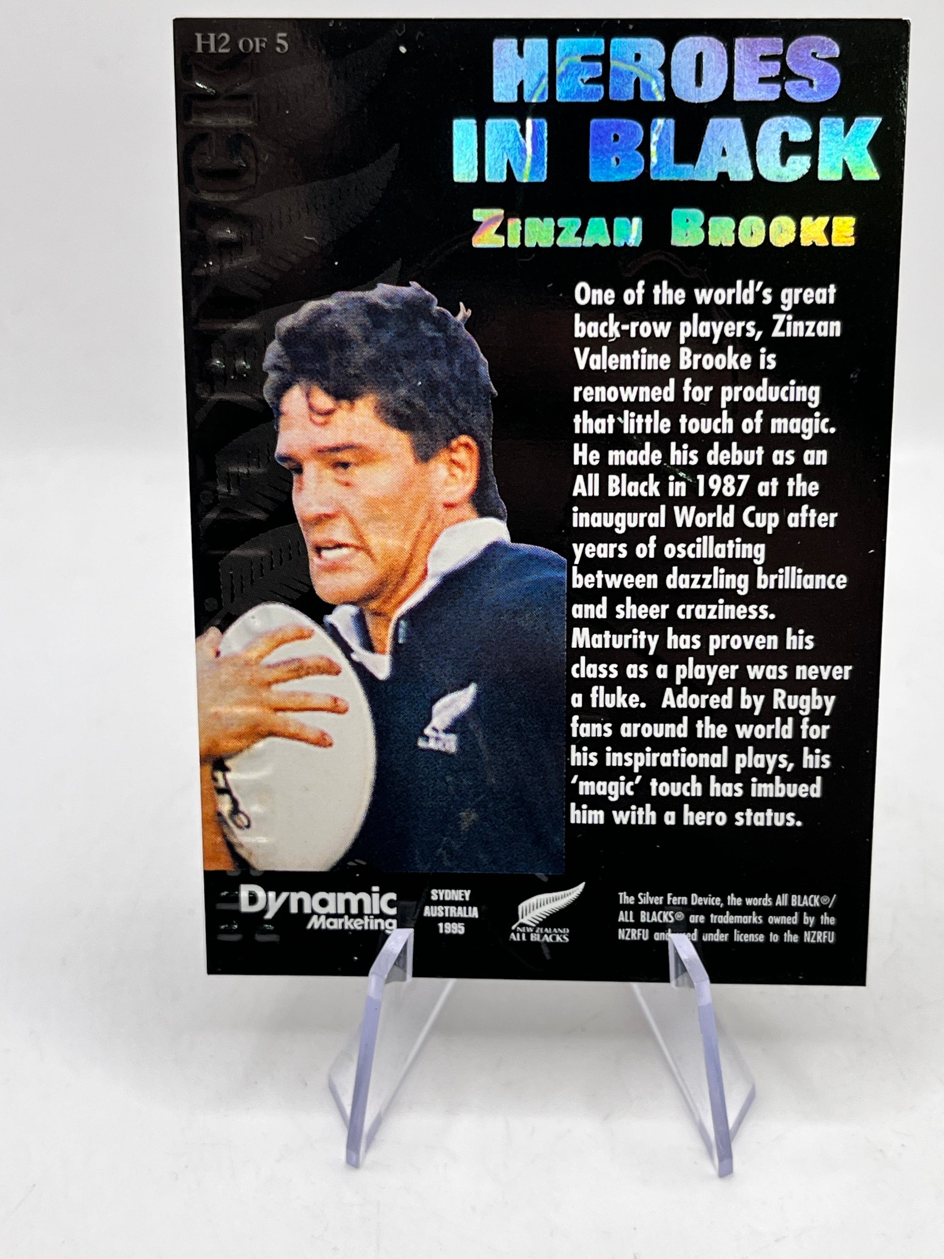 Zinzan Brooke - 1995 Dynamic Marketing All Blacks -  Heroes In Black FRENLY BRICKS - Open 7 Days