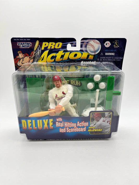 1998 Starting Lineup Pro Action Baseball Mark Mcgwire Deluxe Hitting Action - Hasbro FRENLY BRICKS - Open 7 Days
