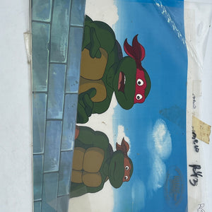 1987 Animation’s Production Cel - TMNT - “Raphael & Michelangelo” Hand Painted FRENLY BRICKS - Open 7 Days