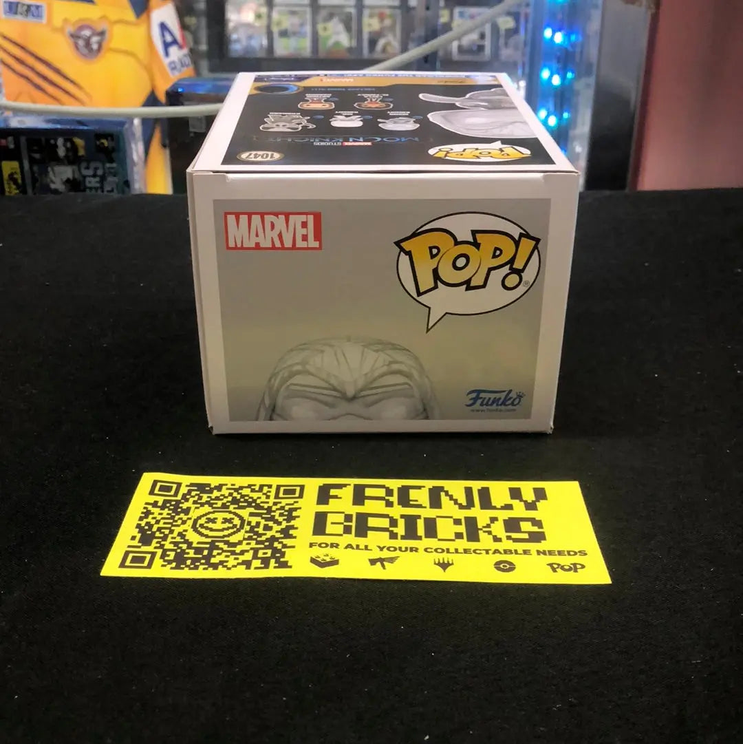 Funko Pop Moon Knight Glow In The Dark #1047 Marvel Studios New & Pop Protector FRENLY BRICKS - Open 7 Days