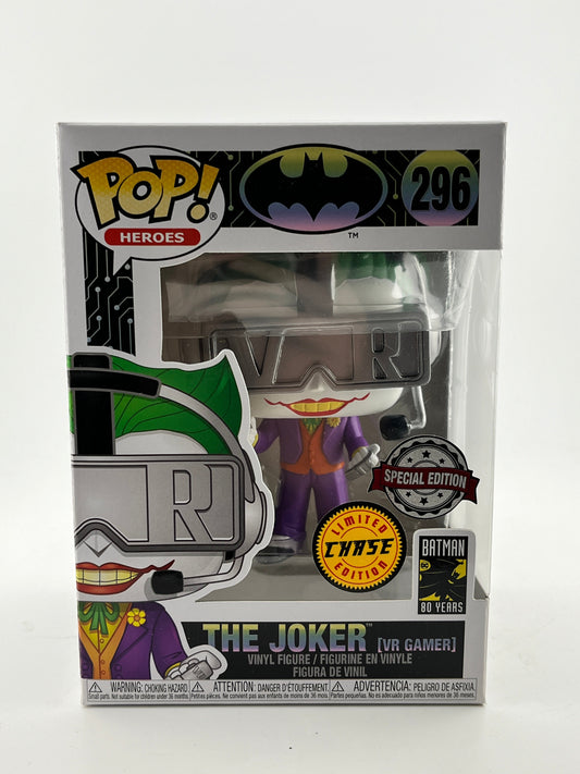 Funko POP! Heroes Batman 80th Anniversary - The Joker (VR Gamer) #296 - Chase FRENLY BRICKS - Open 7 Days