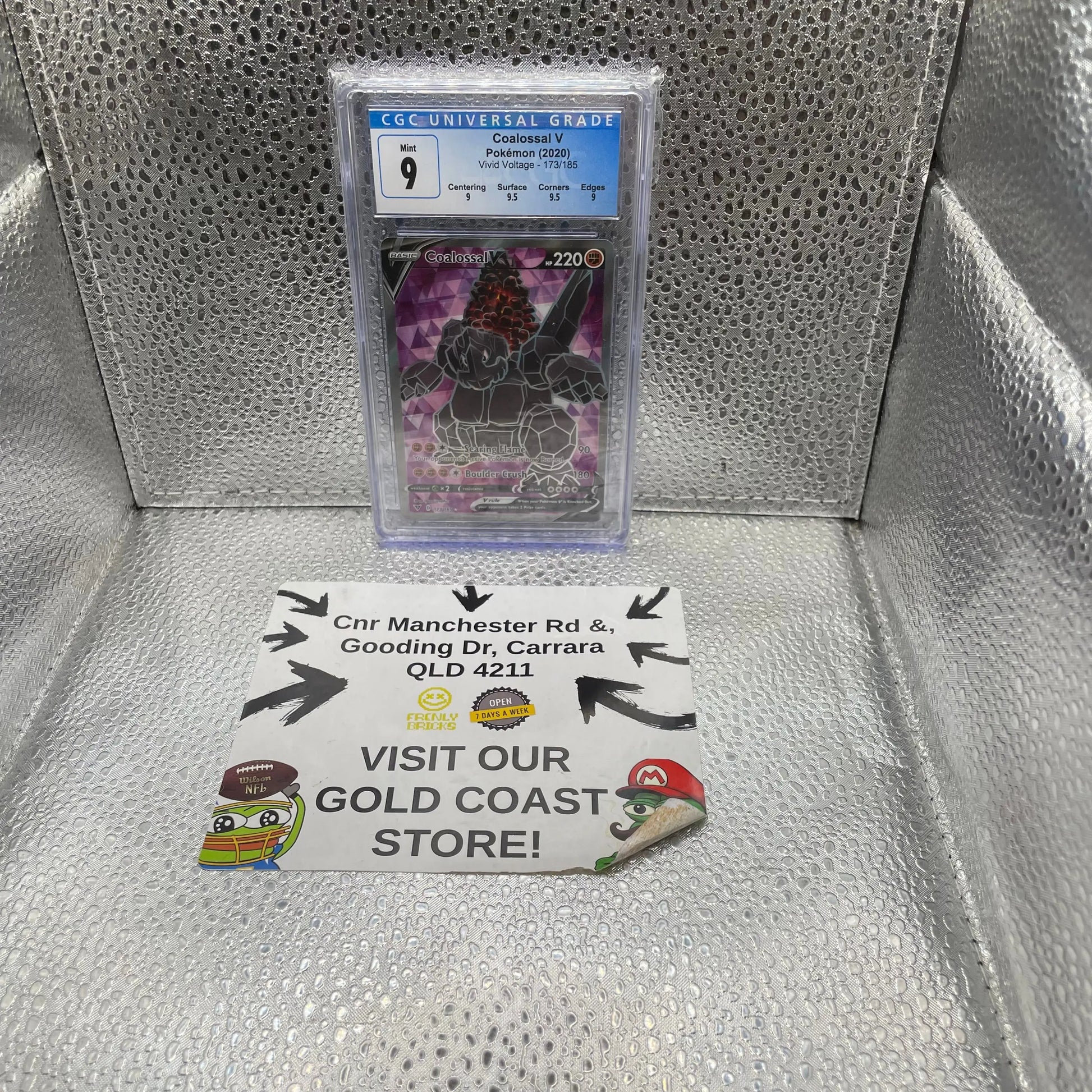 Coalossal V Vivid Voltage 173/185 Pokemon 2020 CGC 9 FRENLY BRICKS - Open 7 Days