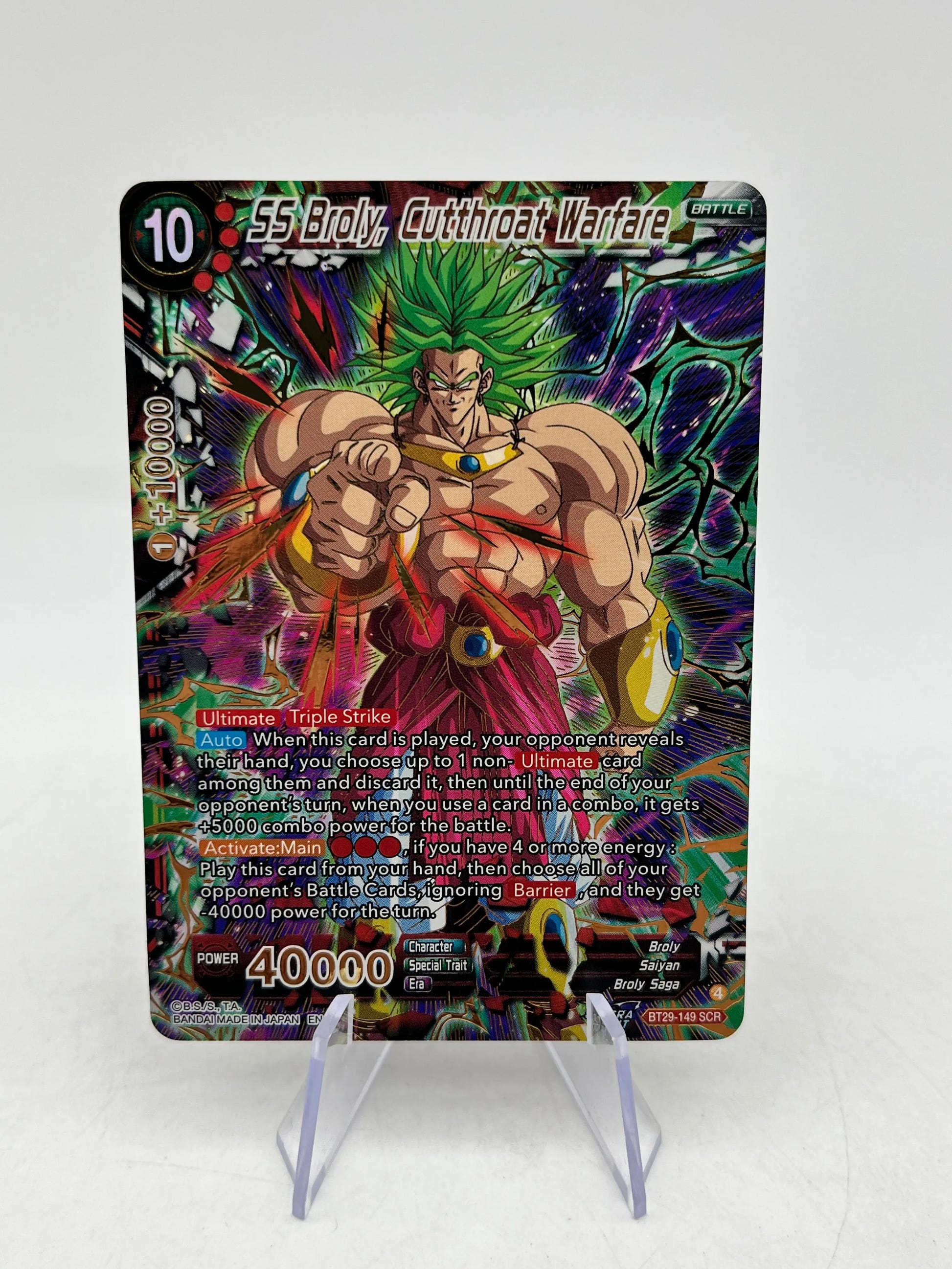 SS Broly, Cutthroat Warfare - BT29-149 SCR - Fearsome Rivals - Dragon Ball TCG FRENLY BRICKS - Open 7 Days image 1
