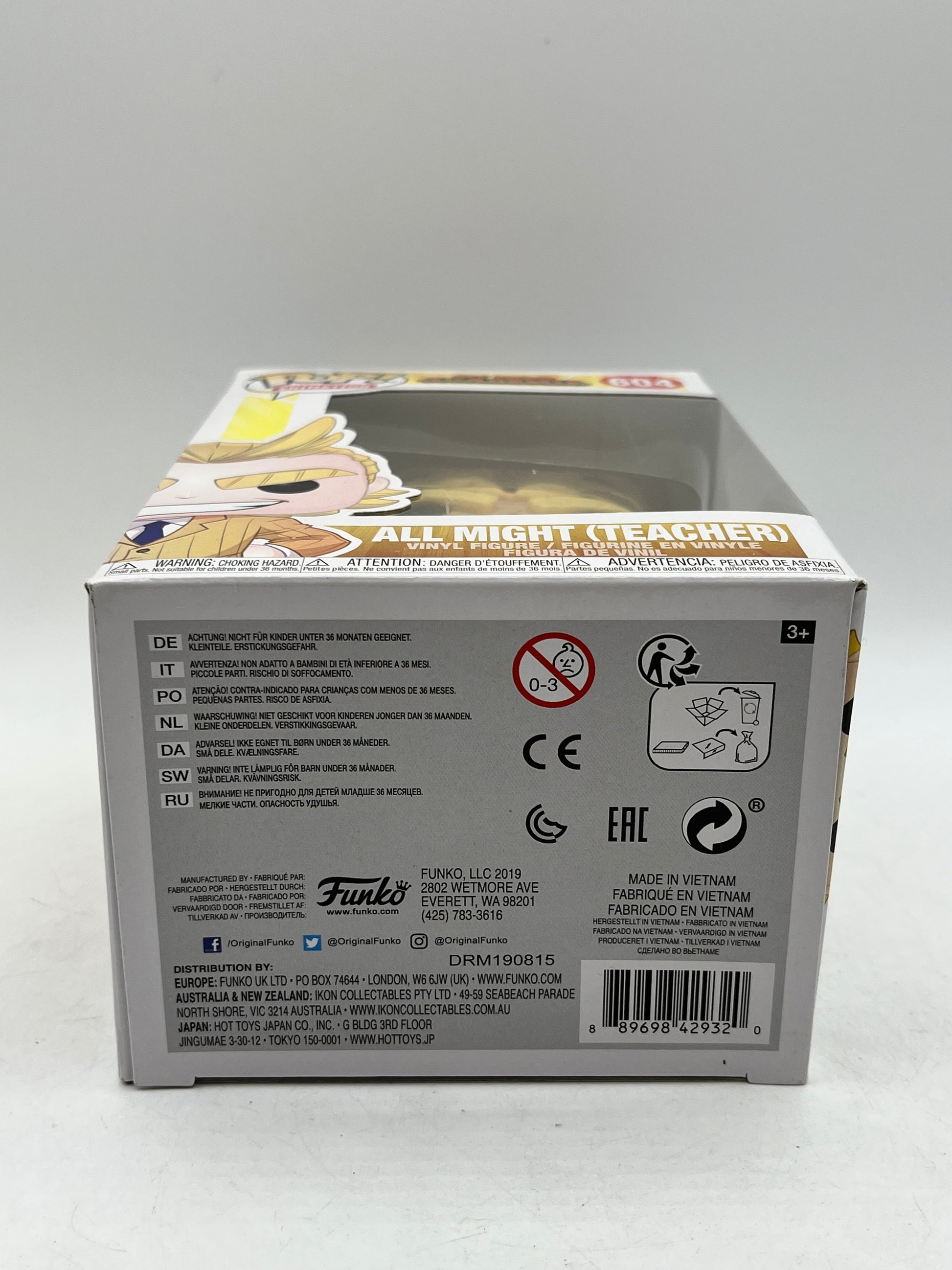 Funko POP! Animation My Hero Academia - All Might (Teacher) #604 - Vinyl Collectable FRENLY BRICKS - Open 7 Days