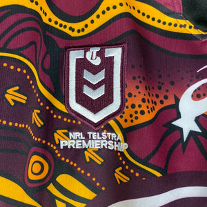 Brisbane Broncos 2021 Indigenous Jersey size Large ASICS brand FRENLY BRICKS - Open 7 Days