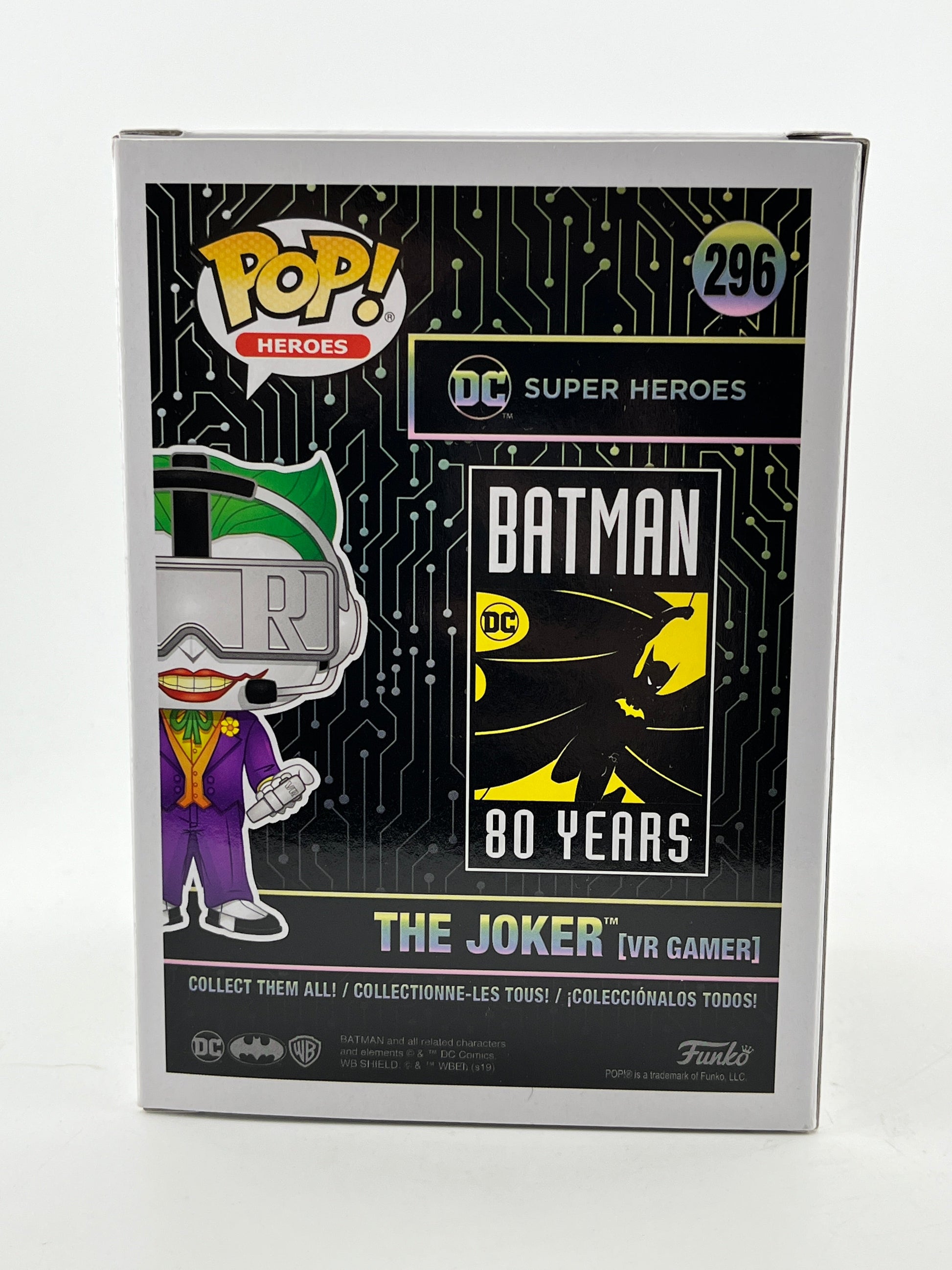 Funko POP! Heroes Batman 80th Anniversary - The Joker (VR Gamer) #296 - Chase FRENLY BRICKS - Open 7 Days