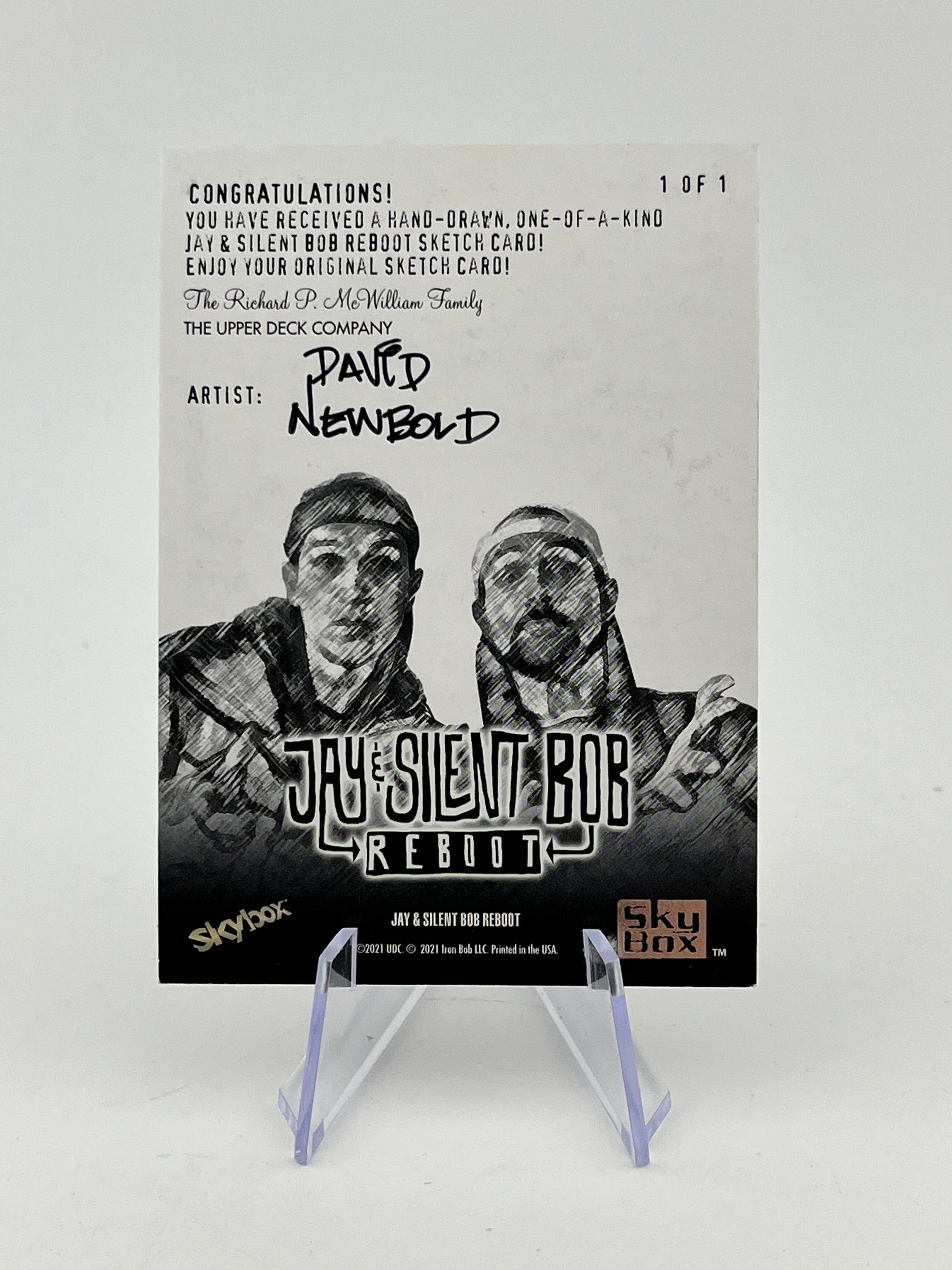 2023 UD Skybox Jay And Silent Bob Reboot - David Newbold Sketch 1/1 FRENLY BRICKS - Open 7 Days