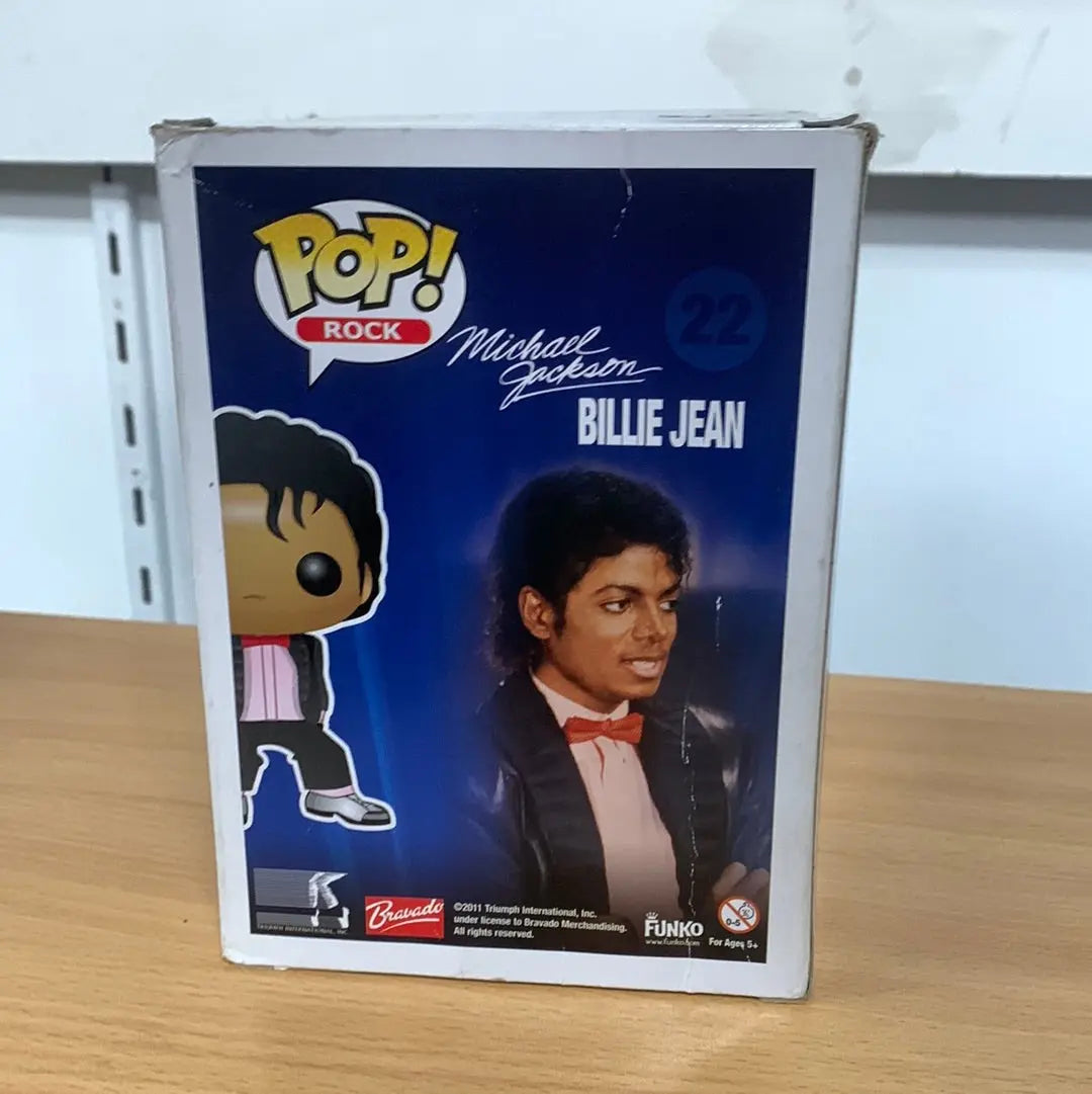 Funko Pop Rock Michael Jackson Billie Jean RARE AUTHENTIC Common 22  Vaulted FRENLY BRICKS - Open 7 Days