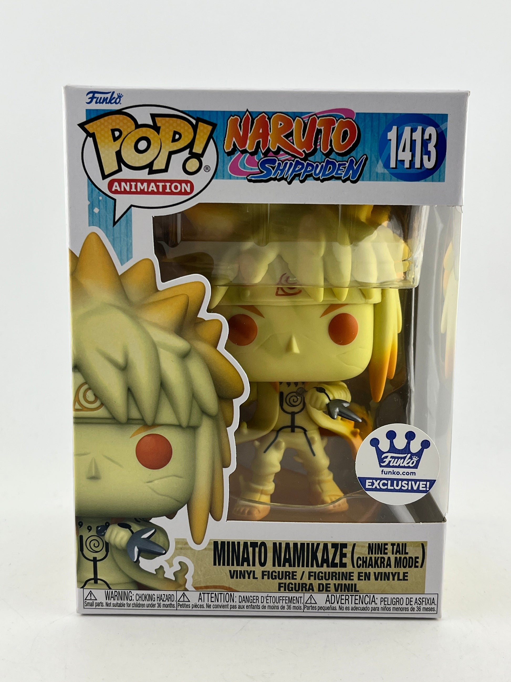 Funko POP! Naruto - Minato Namikaze (Nine Tail Chakra Mode) #1413 - Exclusive FRENLY BRICKS - Open 7 Days